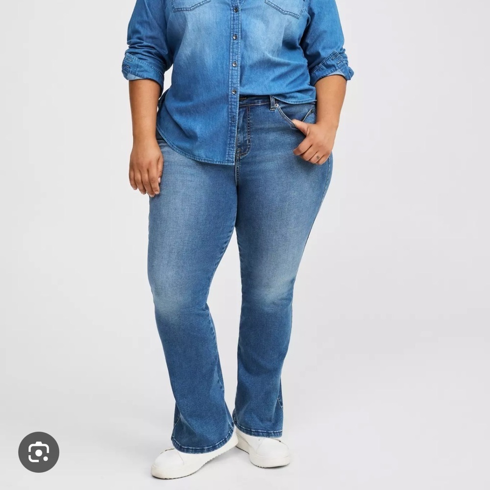 TORRID Trio Fit Slim Bootcut High Rise Stretch Jeans Size 16-20 Short NEW